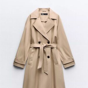 Zara Classic Beige Trench Coat for Women - Size M